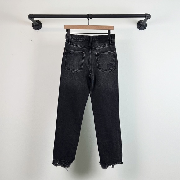 NWT Free People Baggy Tapered Boyfriend Jeans in Obsidian Black - Picture 8 of 9